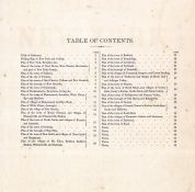 Table Of Contents, New York and its Vicinity 1867